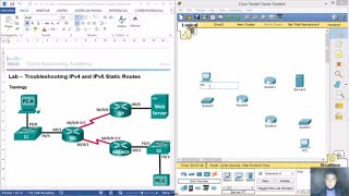 2324  6525 Lab  Troubleshooting IPv4 and IPv6 Static Routes [upl. by Dagall]