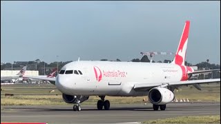 Qantas A380841 Wamos amp Qantas A330 arrives in Sydney on 16R [upl. by Vic]