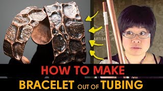 How to Make Bracelet out of Copper Pipe Tubing  WATCH amp LEARN 2 [upl. by Nabroc]