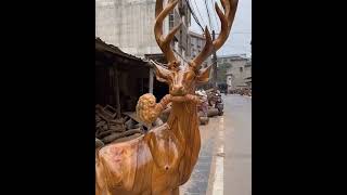 How To Carve a Wood Deer Out Of Wood  Woodworking [upl. by Eliak622]