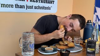 I attempted the Man Vs Schnitzel  1KG SCHNITZEL EATING CHALLENGE [upl. by Oiceladni]