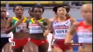 Tirunesh DibabaEthiopian Queen in Moscow WC 2013 [upl. by Adnyl]