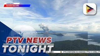 Taal Volcano remains under Alert Level 1 despite phreatomagmatic eruption earlier today [upl. by Royo]