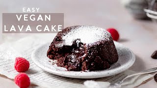 Easy Vegan Chocolate Lava Cake [upl. by Sension]