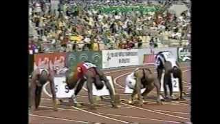 Maurice Greene amp Bruny Surin 980984  1999 World Championships 100m Final  Seville Spain [upl. by Duky]