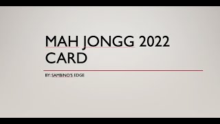 National Mah Jongg League 2022 Card Review [upl. by Leiru]