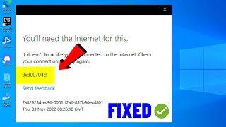 FIXED Network Error Code 0x800704cf in Windows 10  easy fix  2023 [upl. by Nettie]