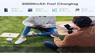 FOCHEW Portable Charger 2Pack 20000mAh Power Bank Ultra Slim Fast Charging External Battery Pack [upl. by Aerdnek]