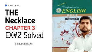 The necklace Exercise 3 solved  class 11 english book sindh board [upl. by Brana]