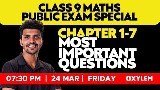 Class 9 Maths  Chapter 1 to 7  Most Important Questions  XYLEM CLASS 9 [upl. by Beret]