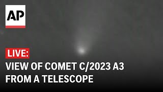 LIVE Watch Comet A3 as seen from a telescope in Italy [upl. by Bywoods587]