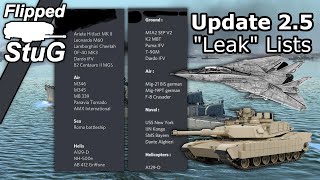 Update 25 quotLeakquot Lists Reviewed  Flipped StuG  War Thunder [upl. by Blaseio442]