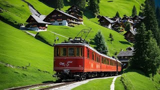 Best Scenic Train Ride In Switzerland🇨🇭Jungfrau Region  Grindelwald [upl. by Dilisio294]