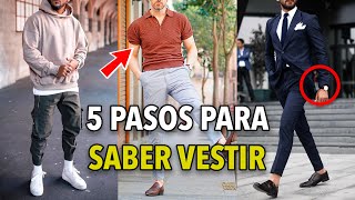 5 PASOS para saber VESTIR BIEN – ¡Tips para HOMBRES [upl. by Cyrie717]