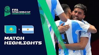 HIGHLIGHTS Kazakhstan v Argentina  FIFA Futsal World Cup Uzbekistan 2024 [upl. by Uhn692]