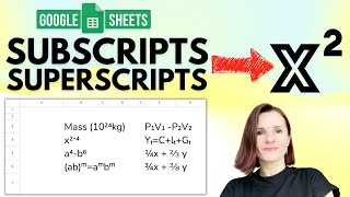 How to Add Subscripts and Superscripts In Google Sheets [upl. by Anauqed680]