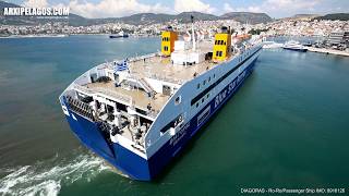 DIAGORAS Passenger Ship arrival to Mytilene port Greece [upl. by Warden]