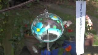 Japanese Wind Chime Furin Blue Flower [upl. by Midas]