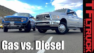 Top 5 Pros amp Cons of Diesel vs Gasoline Pickup Trucks [upl. by Alohs576]