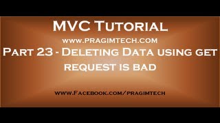 Part 23 Why deleting database records using get request is bad [upl. by Nohtiek]
