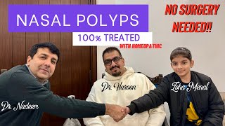 Nasal Polyps Patient 100 Treated with Homeopathy ft Zoha Menal Dr Haroon Riaz Dr Nadeem Sarwar [upl. by Hibbert525]