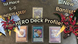 YuGiOh Undefeated 50 HERO Deck Profile Post September Ban list  New Format Blake HERO [upl. by Leumhs614]