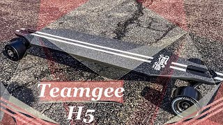 TEAMGEE H5 ELECTRIC SKATEBOARD REVIEW [upl. by Aleedis]