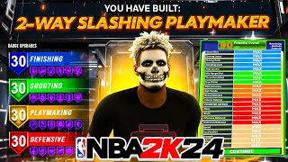 THE ACTUAL 2WAY SLASHING PLAYMAKER BUILD on NBA2K24 is GAMEBREAKINGCONTACT DUNKS [upl. by Conlin]