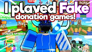 I Played FAKE Roblox Donation games [upl. by Annayat]