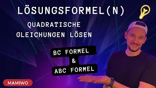 Lösungsformel  🤔Quadratische Gleichungen lösen  bcFormel  abc  Formel  Mitternachtsformel [upl. by Nehgem]