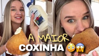 COMI uma COXINHA DE 1KG 😳😱 a maior coxinha do Brasil [upl. by Schafer]