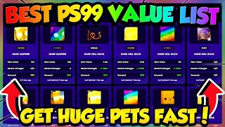 BEST HUGE PETS VALUES in pet simulator 99 Cosmic values latest updated [upl. by Anrapa308]