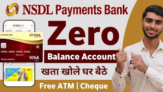 NSDL Payments Banks Account Opening Online  NSDL Payments Bank Zero Balance Account Online Opening [upl. by Avonasac]