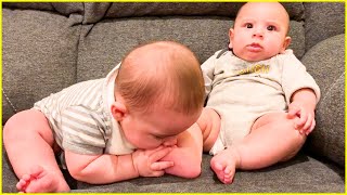 BEST Video Of Cute and Funny Twin Babies 3 Twins Baby Videos [upl. by Nolham]