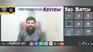 Review of our Pivot Trading Telugu 3rd Batch Student [upl. by Nauquf267]