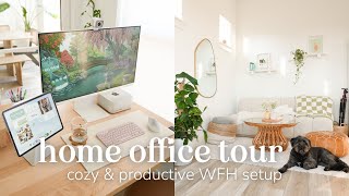 2023 Home Office Tour  Cozy Productive amp Aesthetic WFH Setup [upl. by Tatiana532]