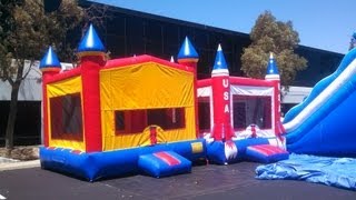 Learn how to roll up an inflatable 15x15 bounce house [upl. by Dera370]