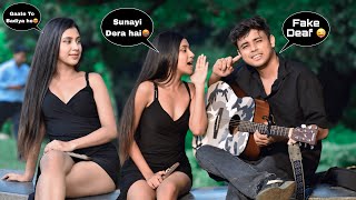 Deaf amp Ignoring Singing Prank On Cute Girl  Singing Hindi Songs Mashup  Epic Reactions😱 Jhopdi K [upl. by Eelnyl]