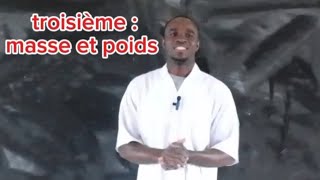 Poids et masse  PhysiqueChimie  3e  SUCCESS SCHOOL [upl. by Centeno]