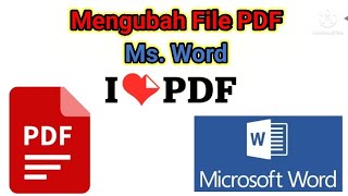 Cara Mengubah PDF Menjadi Word dengan I Love PDF  How to Convert PDF Into Word with I Love PDF [upl. by Analem435]