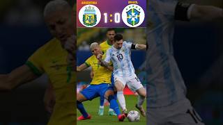 Argentina 🇦🇷 vs Brazil 🇧🇷 🏆⚔️ Copa America Final Highlights football shorts highlights [upl. by Marlowe]