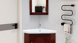 Amazon Plantex vanity cabinet with washbasin mirror corner basin unbreakable cabinet for bathroom [upl. by Boardman]