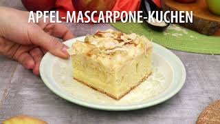 ApfelMascarponekuchen  apple mascarpone cake  GOLDSTEIG Käsespezialitäten [upl. by Frasier193]