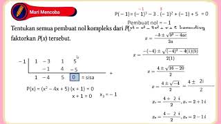 Tentukan semua pembuat nol kompleks dari Px  x3  3x2  x  5 kemudian faktorkan Px tersebut [upl. by Gnirps]