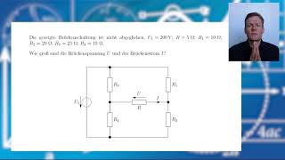 Übungsaufgabe  Spannung am Widerstand im Brückenzweig a231 [upl. by Allesiram297]