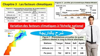 Variation des facteurs climatiques à léchelle national شرح بالداريجة svt tcsf [upl. by Shannah]