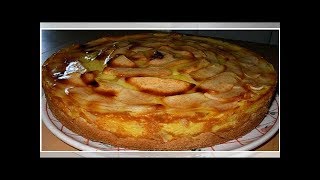 Recette  Tarteflan aux pommes à l’ancienne sans sucre et délicieuse [upl. by Hayyifas]