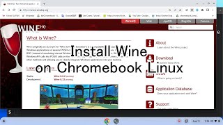 Install Wine on Chromebook Linux 20230812 [upl. by Etnaed596]