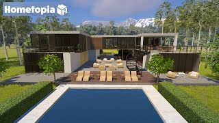 Designing A Modern Luxury Home In Hometopia  Speedbuild [upl. by Clayborne144]