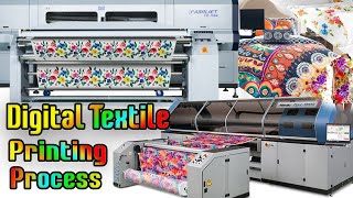 Digital Textile Printing Process  Direct fabric printing and Sublimation Printing Step by Step Exp [upl. by Crystal]